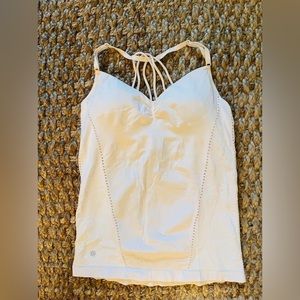 Athleta XS built in bra workout top, light pink, EUC